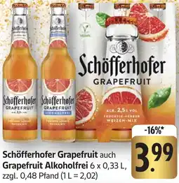 Edeka Neukauf Schöfferhofer Grapefruit auch Grapefruit Alkoholfrei Angebot