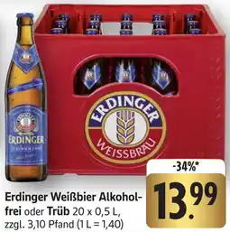 Edeka Neukauf Erdinger Weißbier Alkoholfrei oder Trüb Angebot