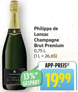 Edeka Neukauf Philippe de Lonsac Champagne Brut Premium Angebot