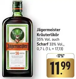 Edeka Neukauf Jägermeister Kräuterlikör auch Scharf Angebot