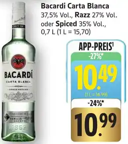 Edeka Neukauf Bacardi Carta Blanca, Razz oder Spiced Angebot