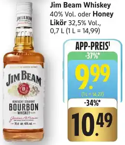 Edeka Neukauf Jim Beam Whiskey oder Honey Likör Angebot