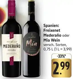 Edeka Neukauf Spanien: Freixenet Mederaño oder Mia Wein Angebot