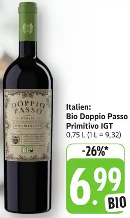 Edeka Neukauf Italien: Bio Doppio Passo Primitivo IGT Angebot
