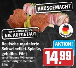 HIT Deutsche marinierte Schweinefilet-Spieße, gefülltes Filet Angebot