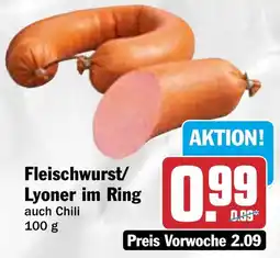HIT Fleischwurst/ Lyoner im Ring Angebot