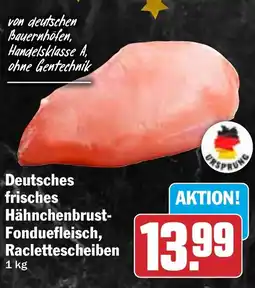 HIT Deutsches frisches Hähnchenbrust Fonduefleisch, Raclettescheiben Angebot