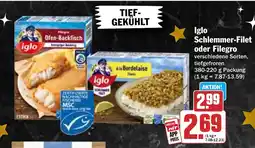 HIT Iglo Schlemmer Filet oder Filegro Angebot