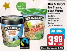 HIT Ben & Jerry's Ice Cream, auch Vegan Angebot