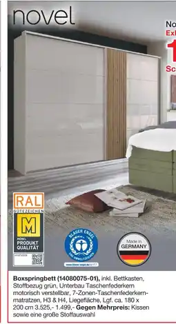 Möbelzentrum Pforzheim Novel boxspringbett Angebot