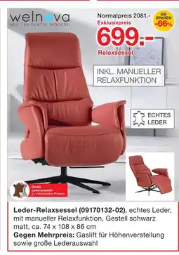 Möbelzentrum Pforzheim Welnova leder-relaxsessel Angebot
