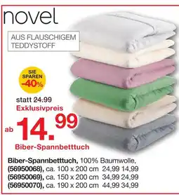 Möbelzentrum Pforzheim Novel biber-spannbettuch ca. 100 x 200 cm Angebot