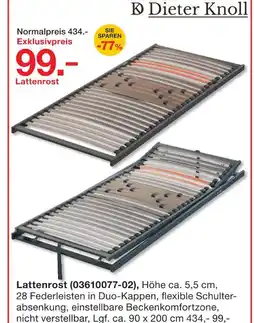 Möbelzentrum Pforzheim Dieter knoll lattenrost Angebot