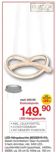 Möbelzentrum Pforzheim Glandor led-hängeleuchte Angebot