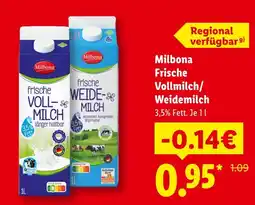 Lidl Milbona frische vollmilch Angebot