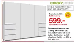 Möbelzentrum Pforzheim Carryhome schwebetürenschrank 3-türig Angebot