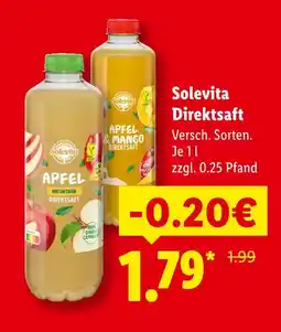 Lidl Solevita apfel direktsaft Angebot