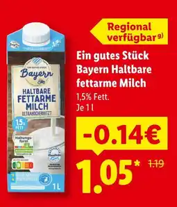 Lidl Bayern haltbare fettarme milch Angebot