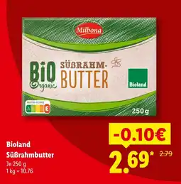 Lidl Milbona bio organic süßrahmbutter Angebot