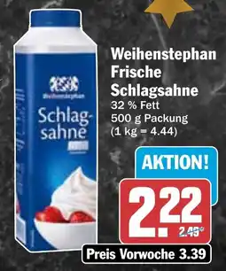 HIT Weihenstephan Frische Schlagsahne Angebot