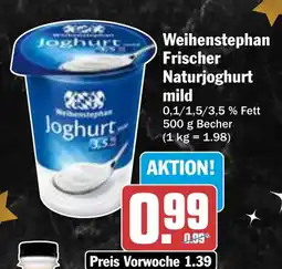 HIT Weihenstephan Frischer Naturjoghurt mild Angebot