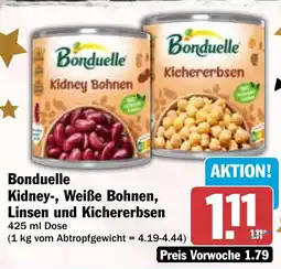 HIT Bonduelle Kidney, Weiße Bohnen, Linsen und Kichererbsen Angebot
