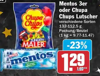 HIT Mentos 3er oder Chupa Chups Lutscher Angebot