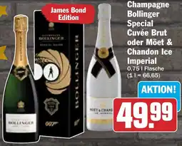 HIT Champagne Bollinger Special Cuvée Brut oder Möet & Chandon Ice Imperial Angebot