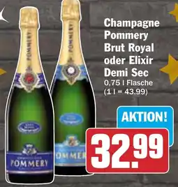 HIT Champagne Pommery Brut Royal oder Elixir Demi Sec Angebot