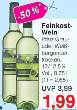 Jawoll Feinkost-Wein Pfalz Grau- oder Weiß- burgunder, trocken, 12/12,5% Vol., 0,751 (11-2,65) Angebot