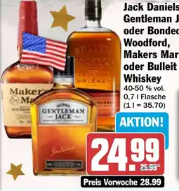 HIT Jack Daniels Gentleman Jack oder Bonded, Woodford, Makers Mark oder Bulleit Whiskey Angebot