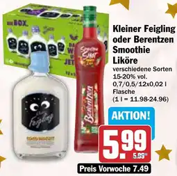 HIT Kleiner Feigling oder Berentzen Smoothie Liköre Angebot