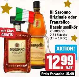 HIT Di Saronno Originale oder Frangelico Haselnusslikör Angebot