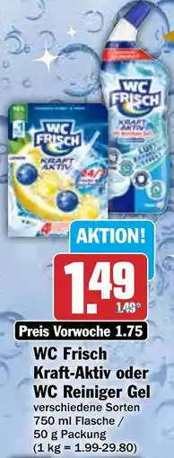 HIT WC Frisch Kraft-Aktiv oder WC Reiniger Gel Angebot