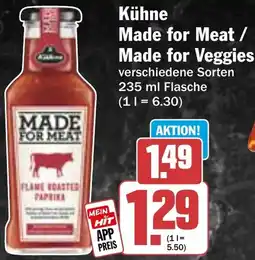 HIT Kühne Made for Meat / Made for Veggies Angebot