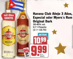 HIT Havana Club Añejo 3 Años, Especial oder Myers´s Rum Original Dark Angebot
