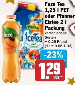 HIT Fuze Tea oder Pfanner Eistee Angebot