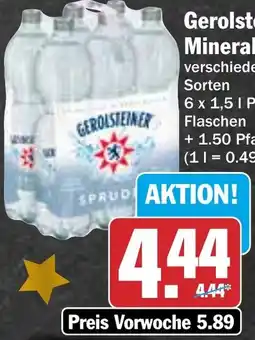 HIT Gerolsteiner Mineralwasser Angebot