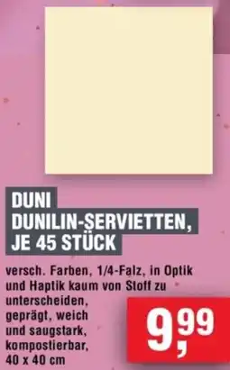 Handelshof Duni dunilin-servietten Angebot