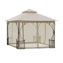 Netto Marken-Discount Outsunny Pavillon Metall, Polyester, Moskitonetz Angebot