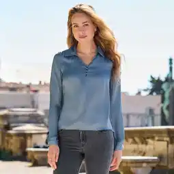 NKD Damen-Satinbluse mit Knopfleiste Angebot