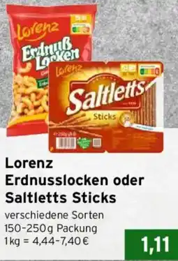 CAP Markt Lorenz Erdnusslocken oder Saltletts Sticks Angebot