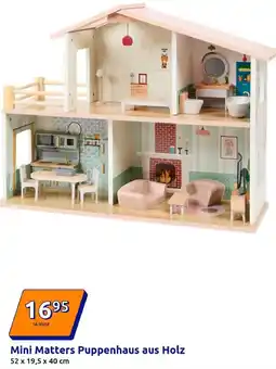Action Mini Matters Puppenhaus aus Holz Angebot
