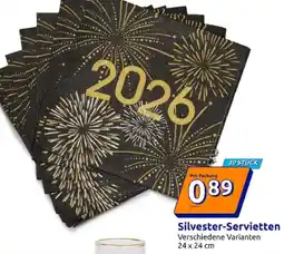 Action Silvester-Servietten Angebot
