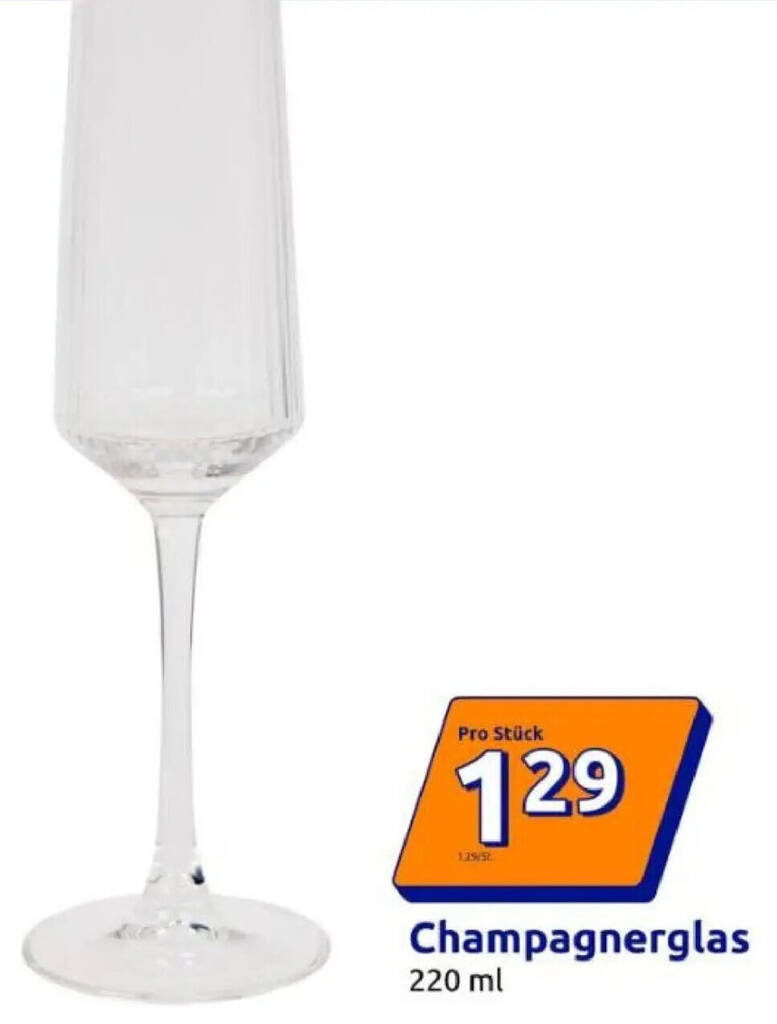 Champagnerglas 220 ml Angebot bei Action