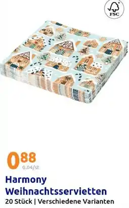 Action Harmony Weihnachtsservietten Angebot