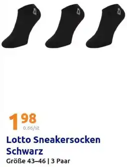 Action Lotto Sneakersocken Schwarz Angebot