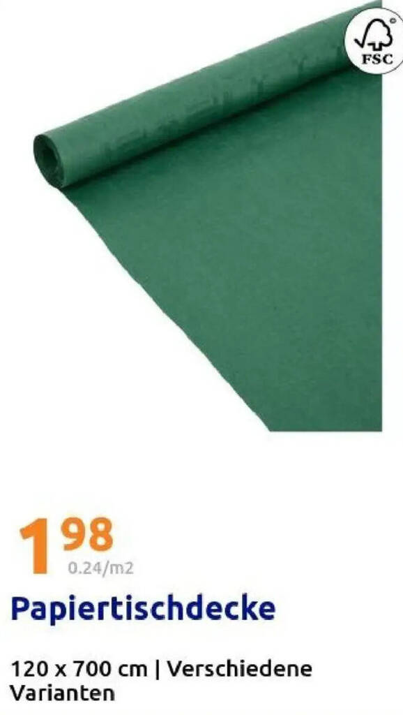 Papiertischdecke Angebot bei Action