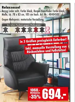 Möbel Mahler Relaxsessel Angebot