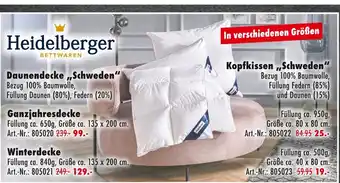 Möbel Mahler Heidelberger ganzjahresdecke Angebot